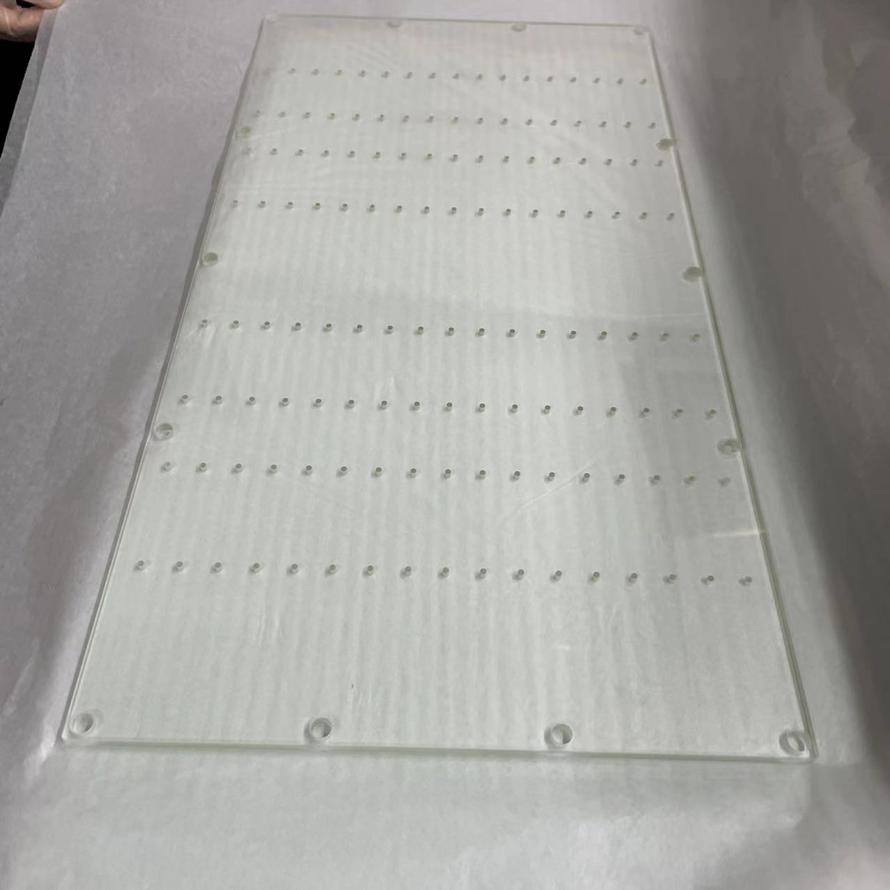 Perforated quartz gas injector component for process equipment