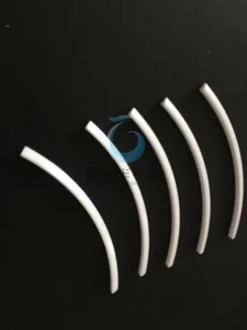 Five curved precision ceramic rods for industrial applications